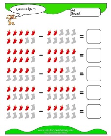Çıkarma İşlemi Çalışma Sayfaları